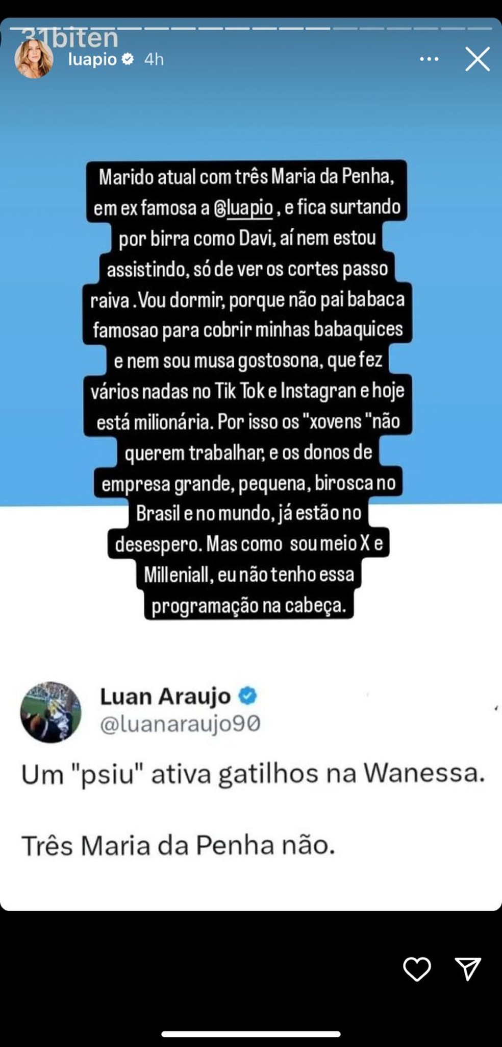 Post de Luana Piovani — Foto: Reprodução/Instagram