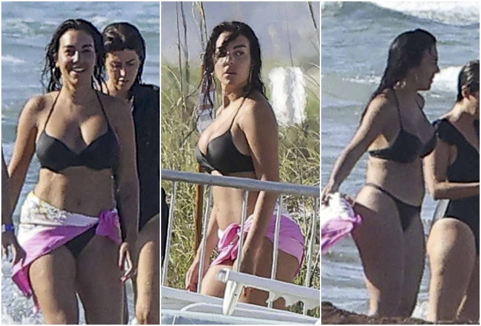 Georgina Rodríguez curtiu praia em Miami — Foto: The Grosby Group