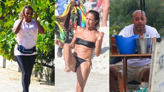 Andréa Beltrão e mais famosos aproveitam a sexta-feira na praia; confira