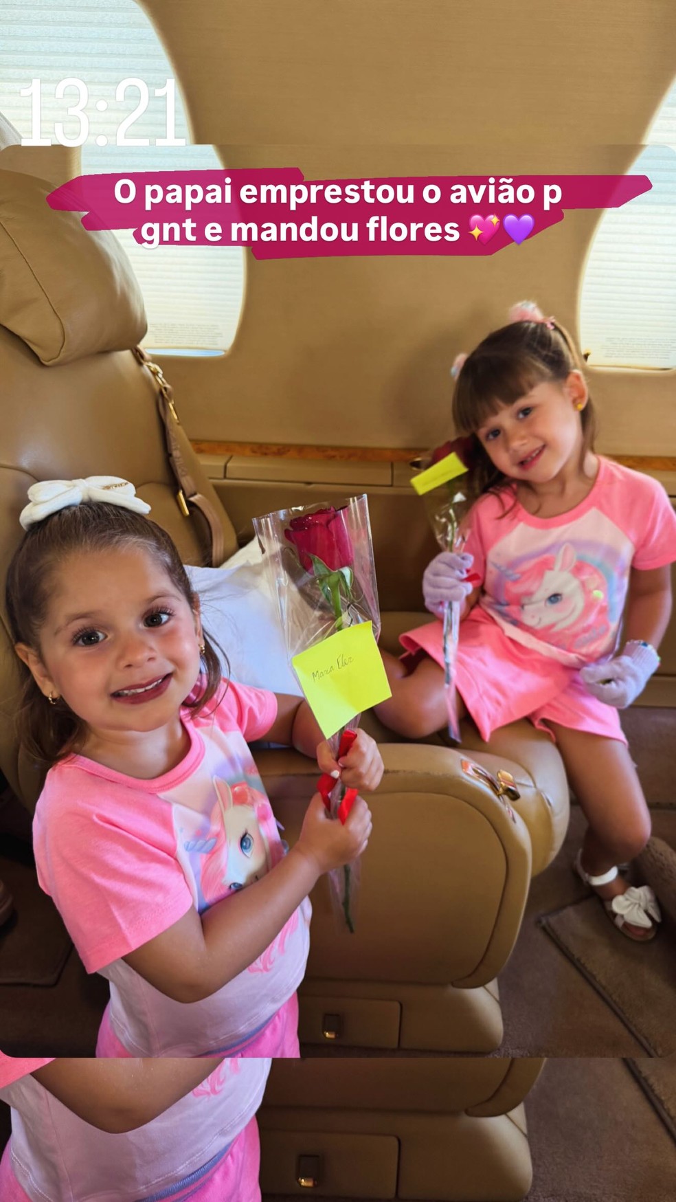 Zé Felipe envia flores para Marias — Foto: Reprodução/Instagram