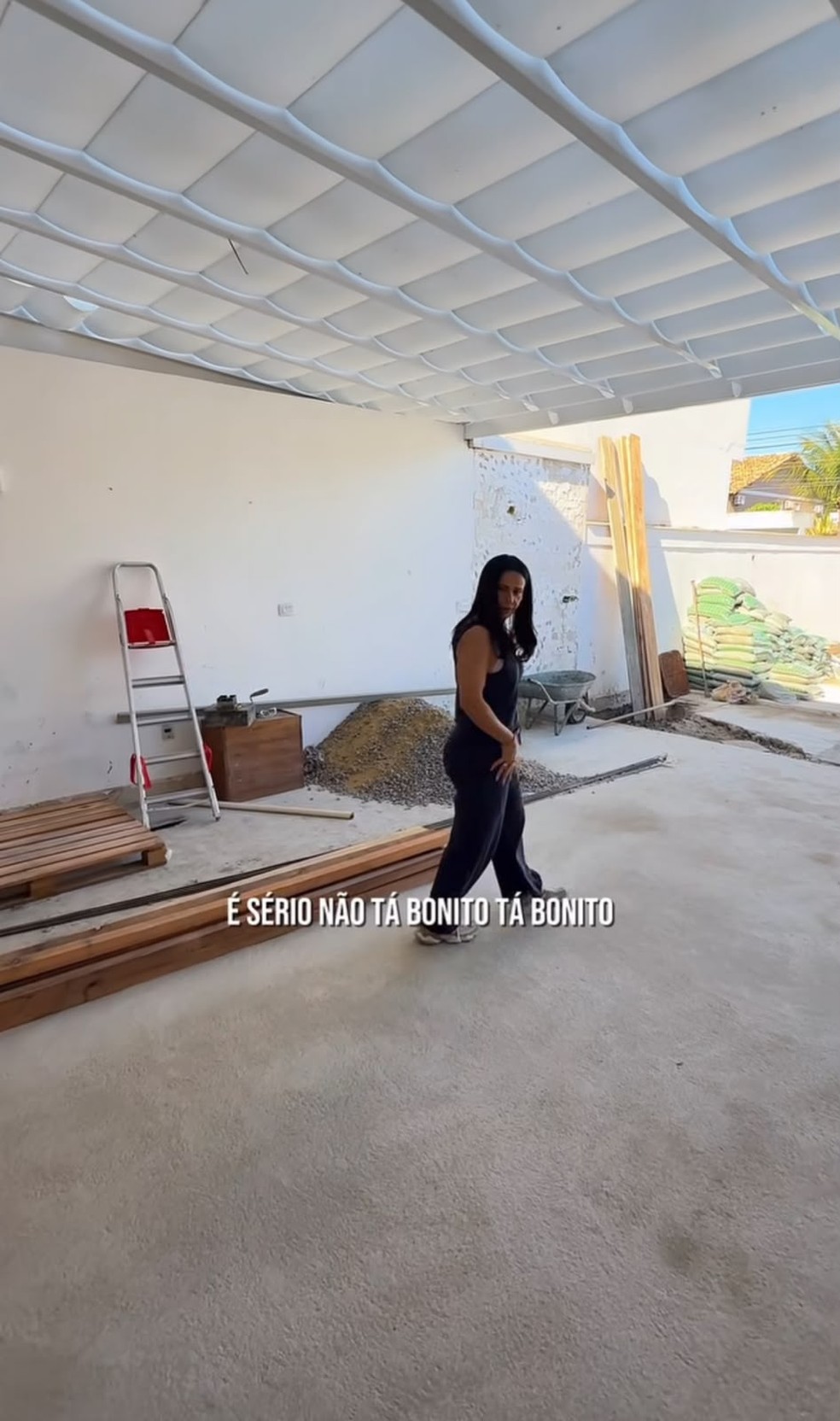 Mansão de Viviane Araújo em obras — Foto: Reprodução/Instagram