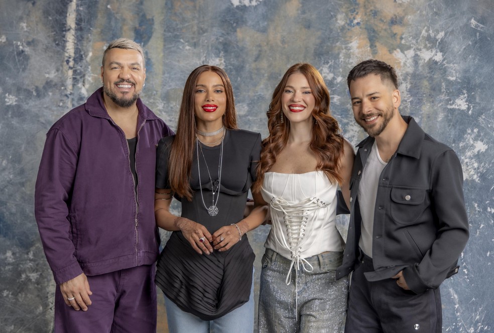 Belo, Anitta, Ana Clara e Junior — Foto: Globo/ Beatriz Damy