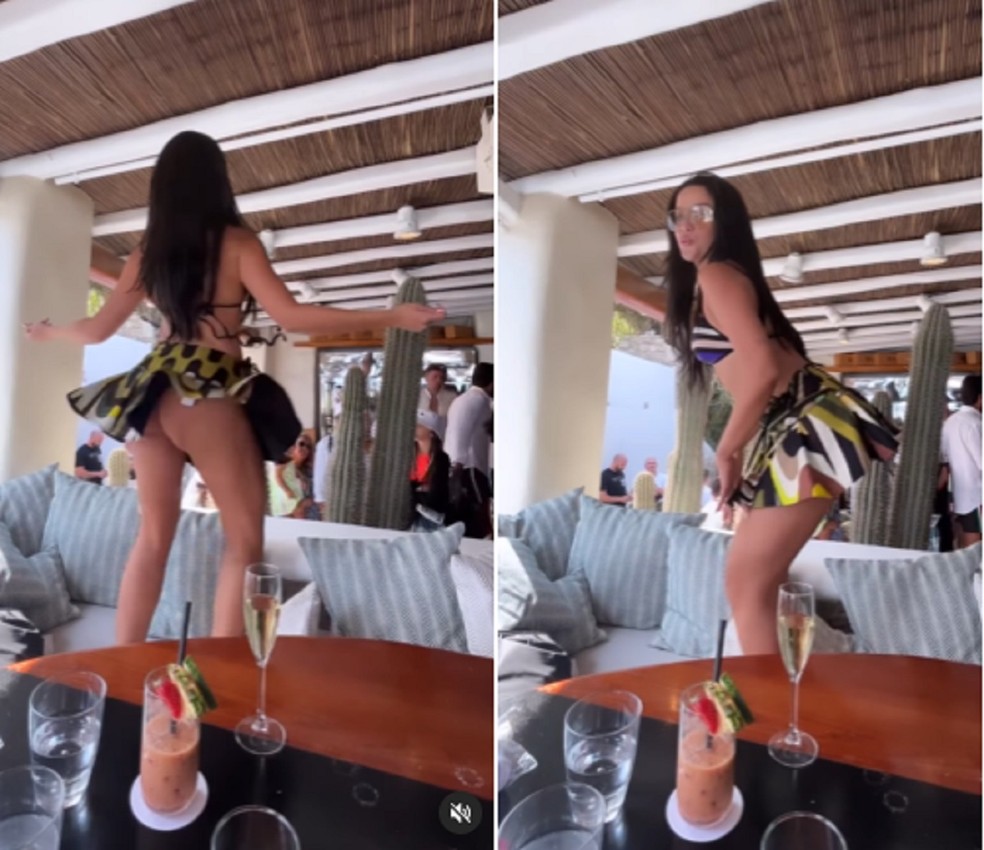 Juliette dança em restaurante da Grécia — Foto: Reprodução/Instagram