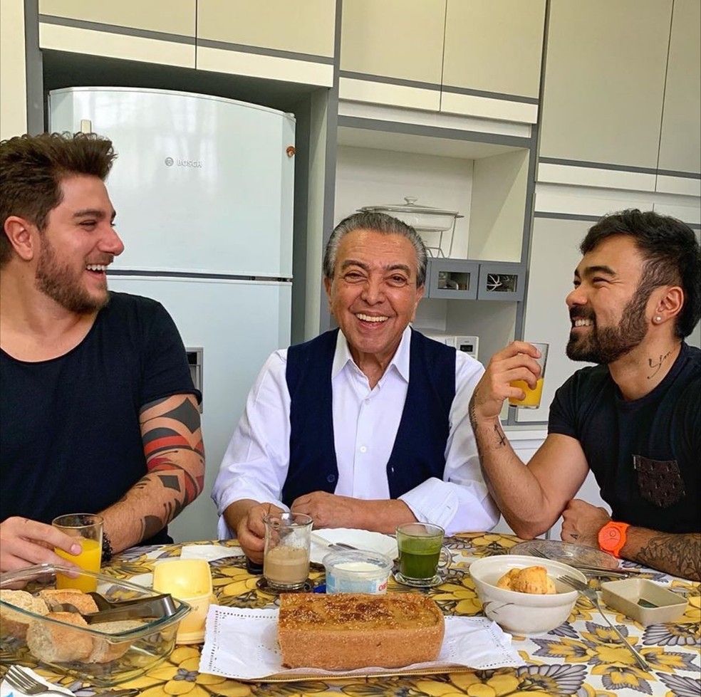 Rafael Piccin, Mauricio de Sousa e Mauro Sousa — Foto: Reprodução | Instagram