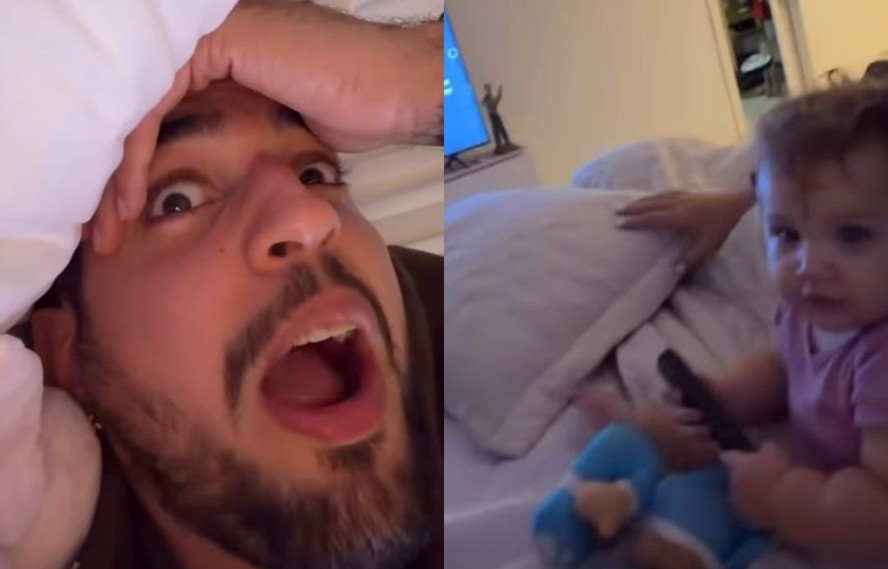 Nattan se emociona ao ouvir filha falar 'papai' pela primeira vez
