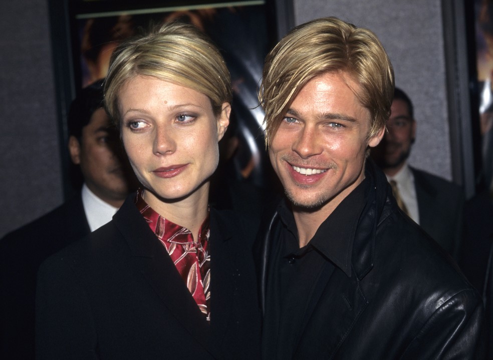Gwyneth Paltrow e Brad Pitt começaram a namorar em um set de filmagens — Foto: Getty Images