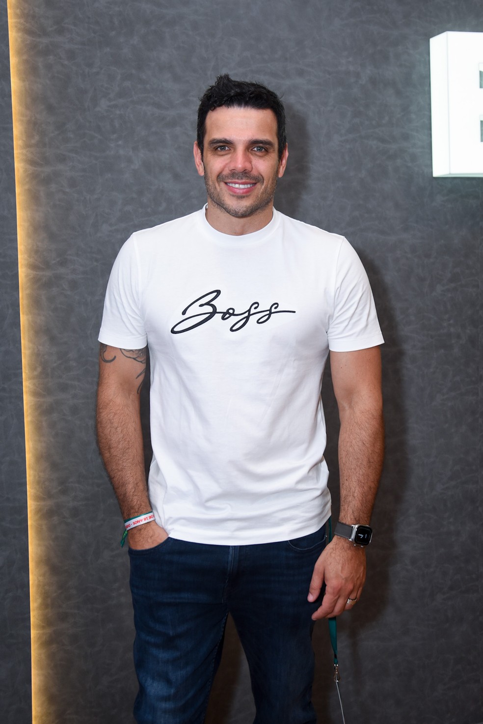 Rodrigo Lombardi e Kaue Lombardi prestigiam dia de treino da F1 — Foto: Andy Santana / Brazil New