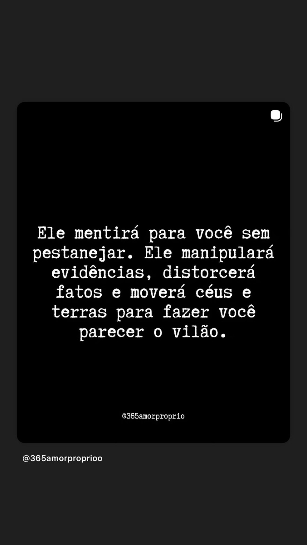 Lorena Maria compartilha posts sobre homens narcisistas ao falar de MC Daniel — Foto: Reprodução/Instagram Lorena Maria