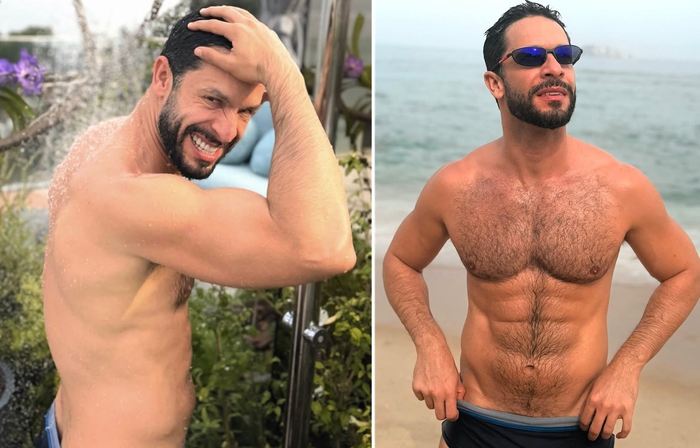 Rainer Cadete posa de sunga na praia e ganha comentários com humor: 