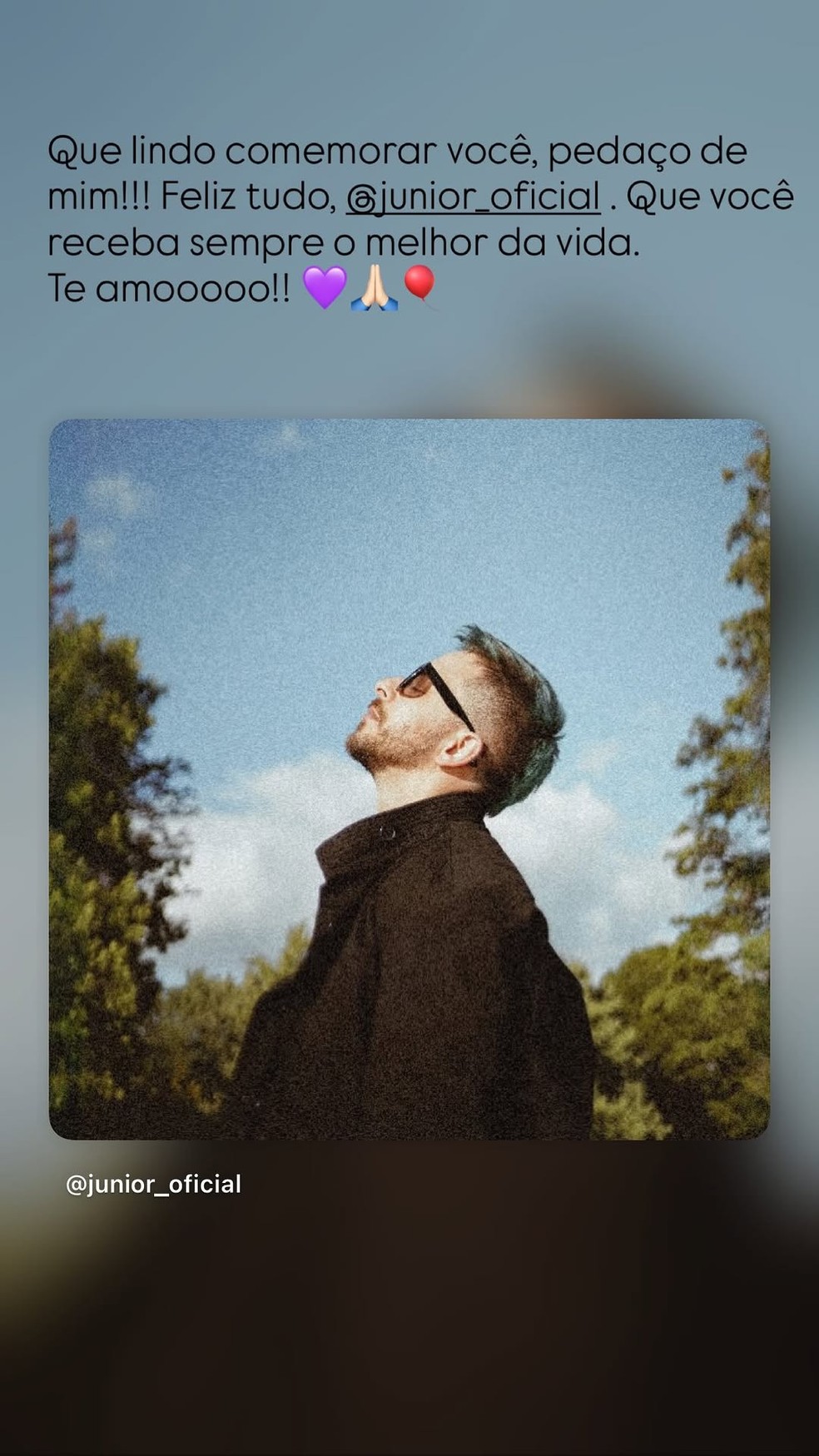 Sandy celebra aniversário de 42 anos de Junior Lima com declaração: 'Pedaço de mim' — Foto: Reprodução/Instagram