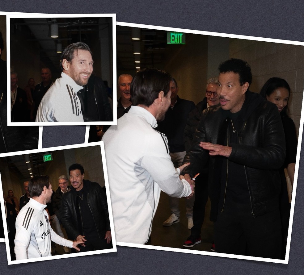 Lionel Messi e Lionel Richie — Foto: Dirk Vanoucek