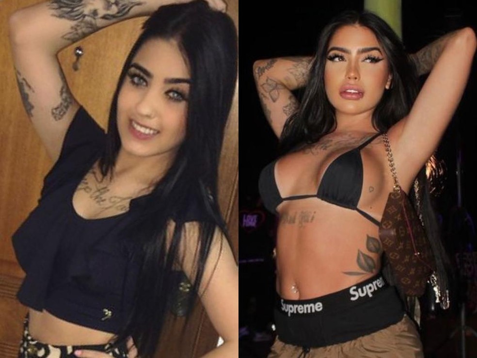 Antes e depois de MC Mirella — Foto: Reprodução/Instagram