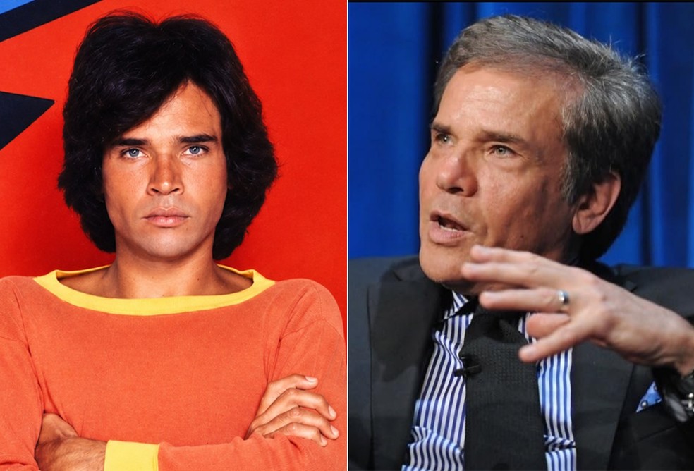 Michael Gray na época de 'Shazan!' (1974-1976) e em 2013 — Foto: Divulgação