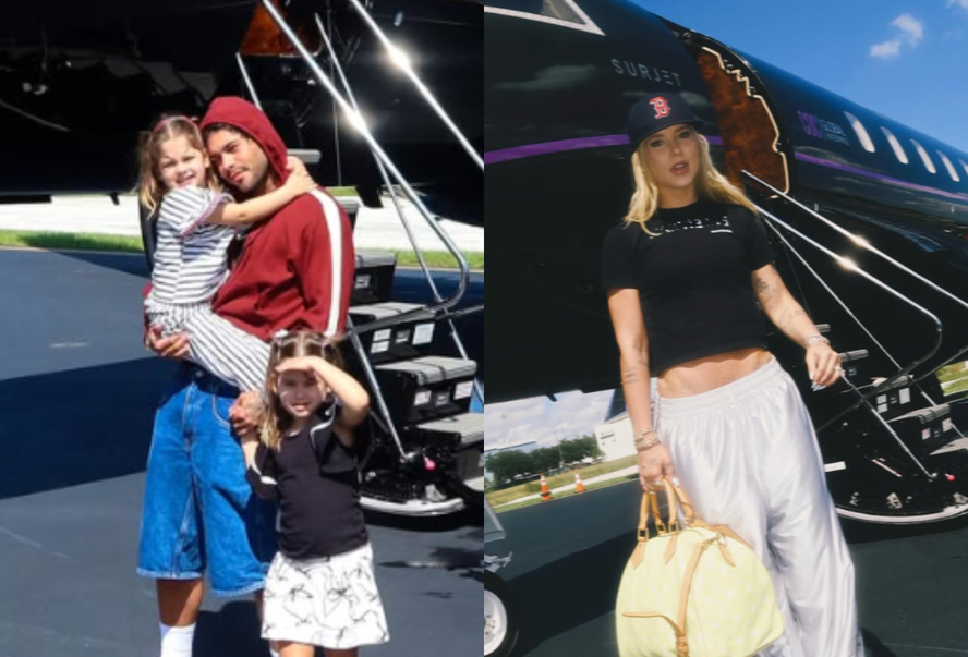 Virginia Fonseca e Zé Felipe viajam com os filhos