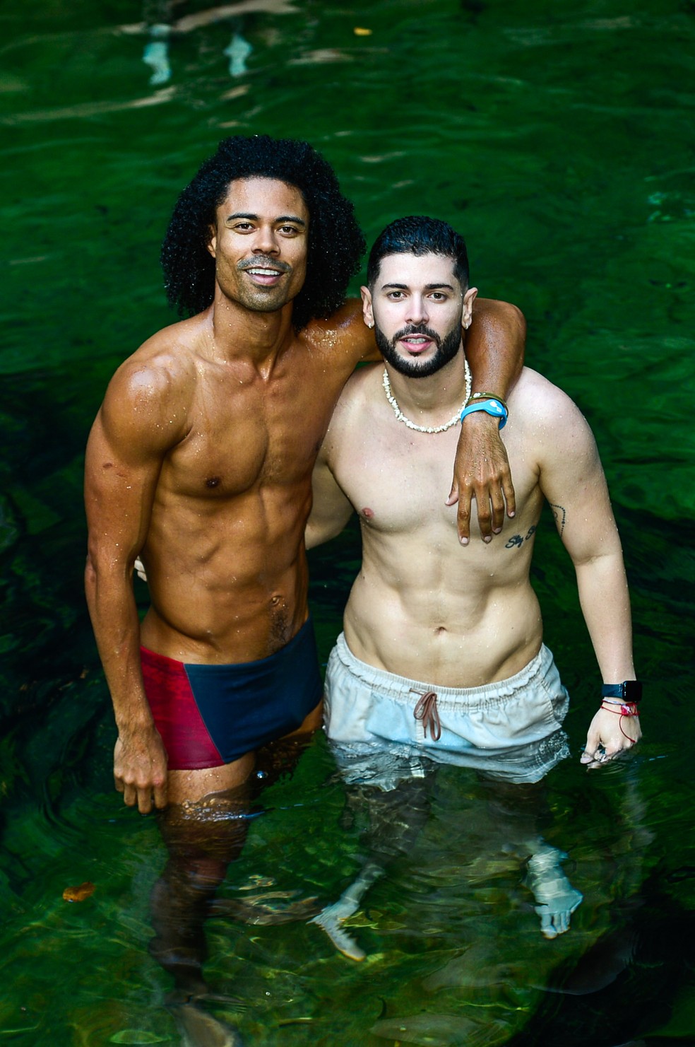 Ex-BBBs Breno e Marcelinho — Foto: Eduardo Martins / Brazil News
