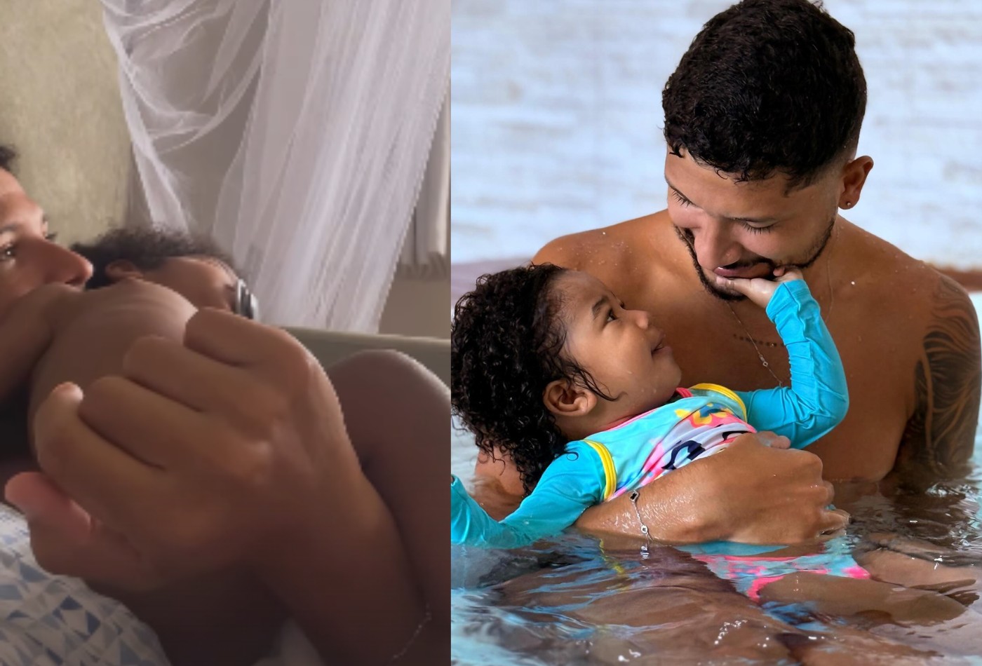 Yuri Lima mostra chamego com a filha, Nala, após admitir ciúmes de IZA