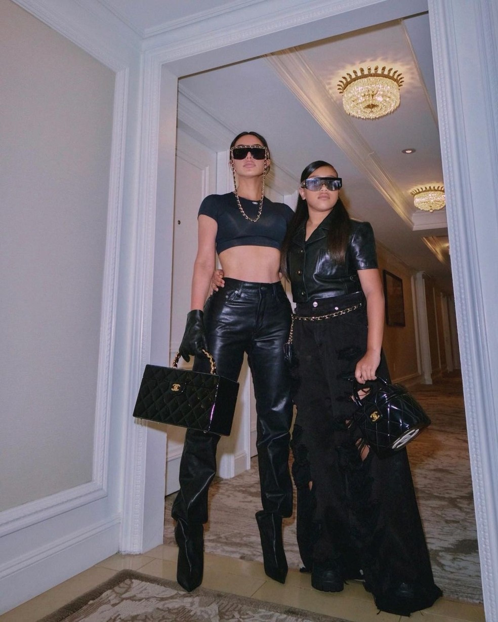 Kim Kardashian e North West — Foto: Reprodução Instagam
