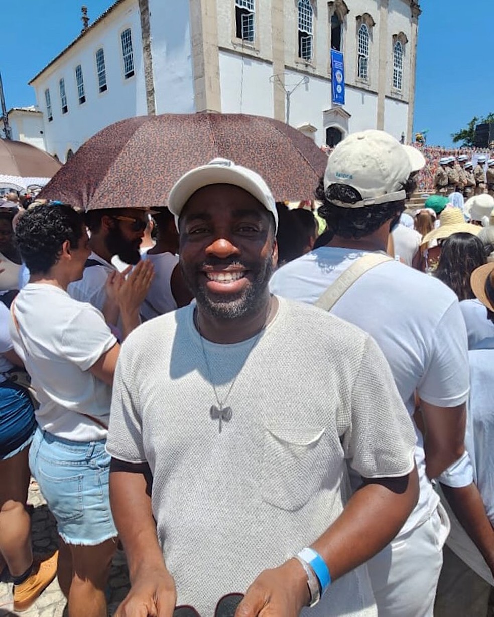 Lázaro Ramos em Salvador — Foto: Reprodução/Instagram