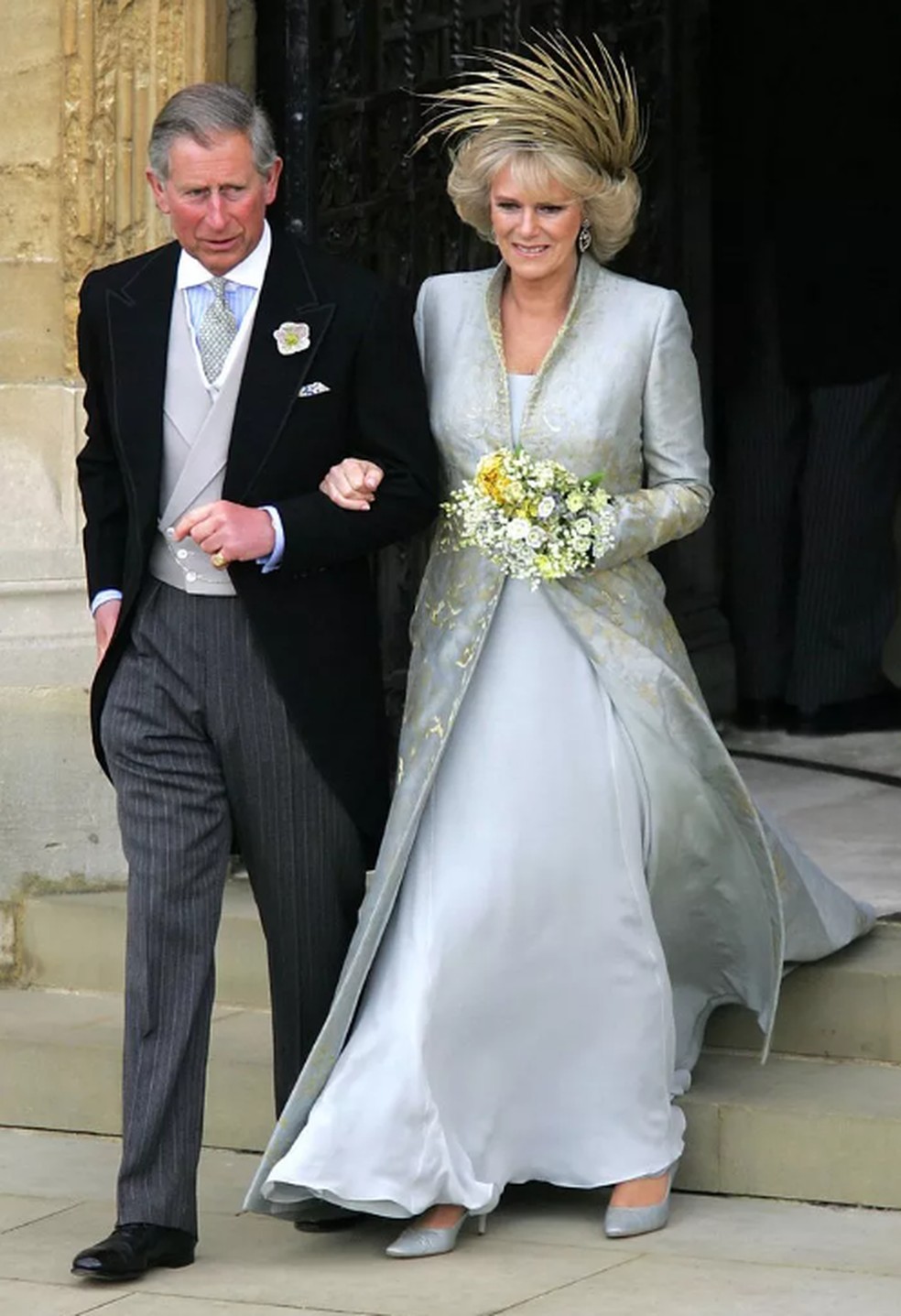 O casamento do rei Charles III e Camilla em 2005 — Foto: Getty Images