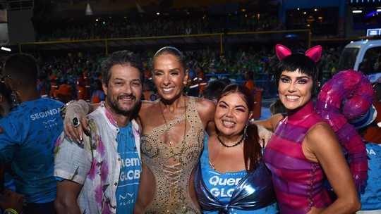 Marcelo Serrado celebra encontro com Galisteu, Fabiana Karla e Deborah Secco no Carnaval
