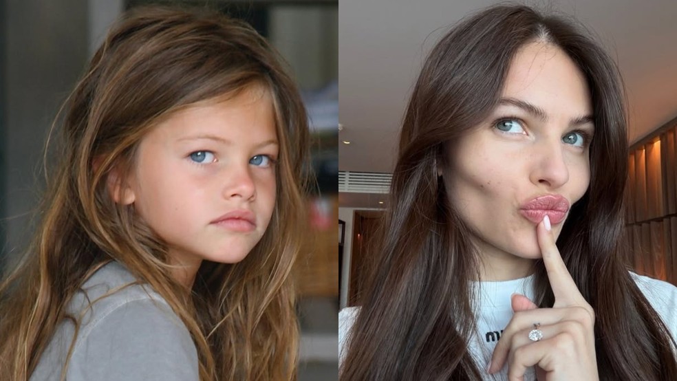 Thylane Blondeau, viralizou aos seis anos de idade, em 2007, transformando-se na "menina mais bonita do mundo" — Foto: Reprodução/Instagram