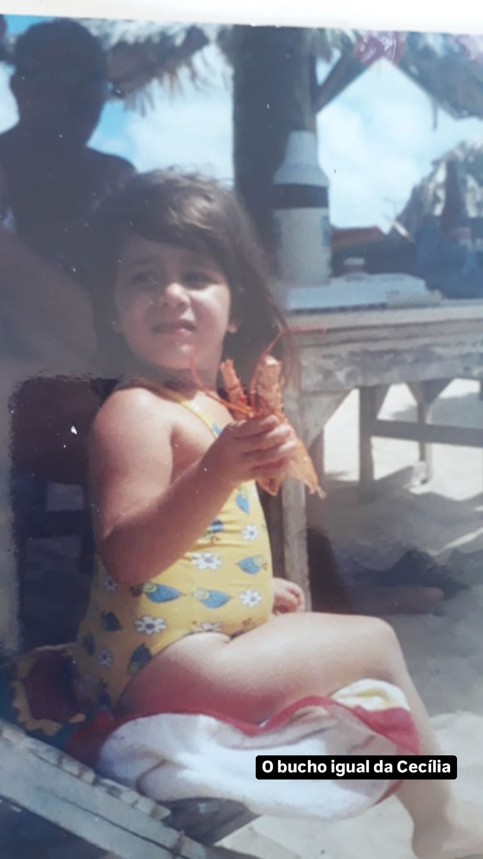Karoline Lima resgata fotos da infância e semelhança com a filha, Cecília, choca internautas — Foto: Reprodução/Instagram