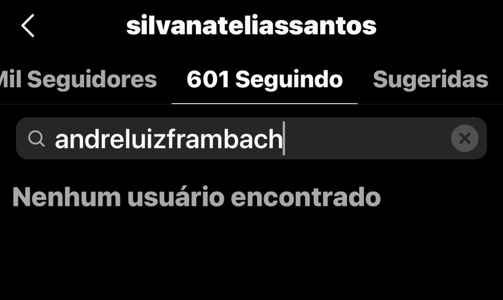 Silvana Santos, mãe de Larissa Manoela, não segue Andre Luiz Frambach, noivo da atriz — Foto: Reprodução/Instagram