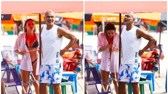 Romário é clicado com loira em dia de praia no Rio; fotos