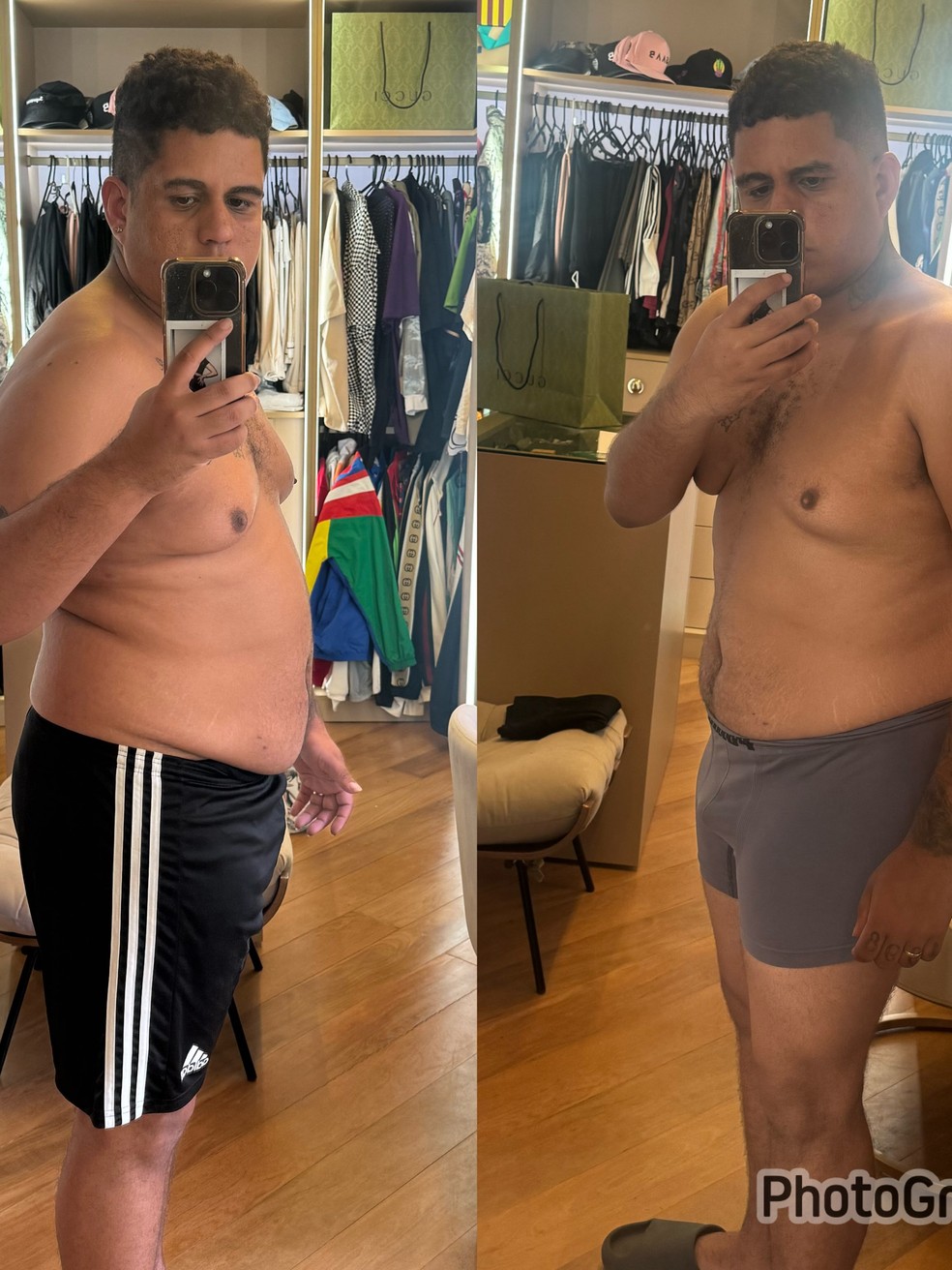 Gaab antes de emagrecer — Foto: Reprodução/Instagram