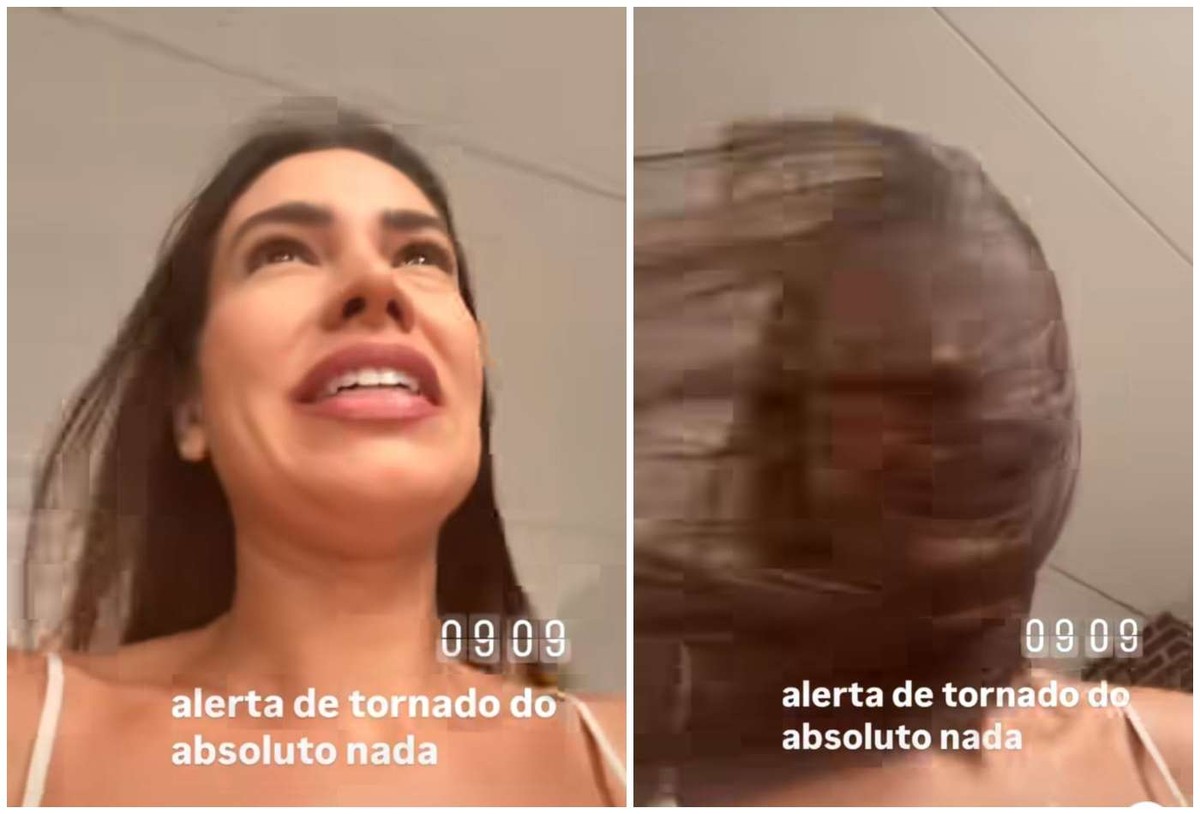 Adriana SantAnna se surpreende com anúncio de tornado ao levar filhos para  escola: Do nada