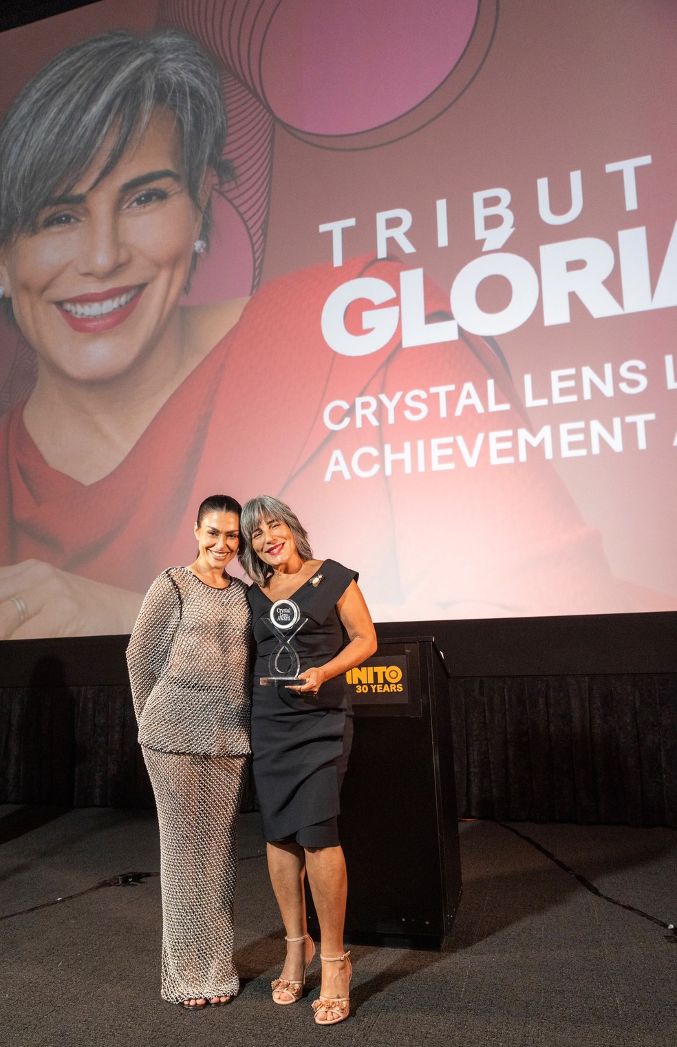 Cleo Pires participa de homenagem a Gloria Pires em festival de cinema na cidade de Miami, nos Estados Unidos — Foto: Demetrius Borges
