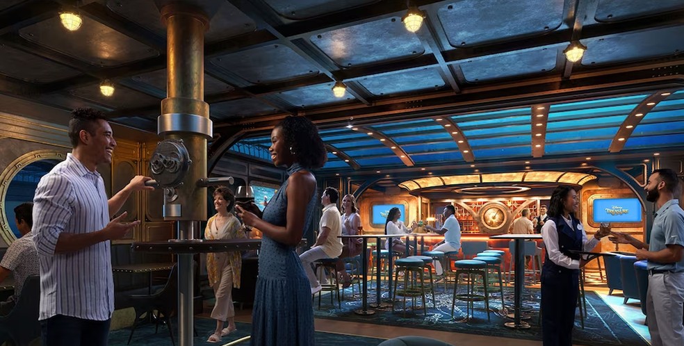 Periscope Pub: inspirado em '20 Mil Léguas Submarinas' — Foto: Divulgação / Disney