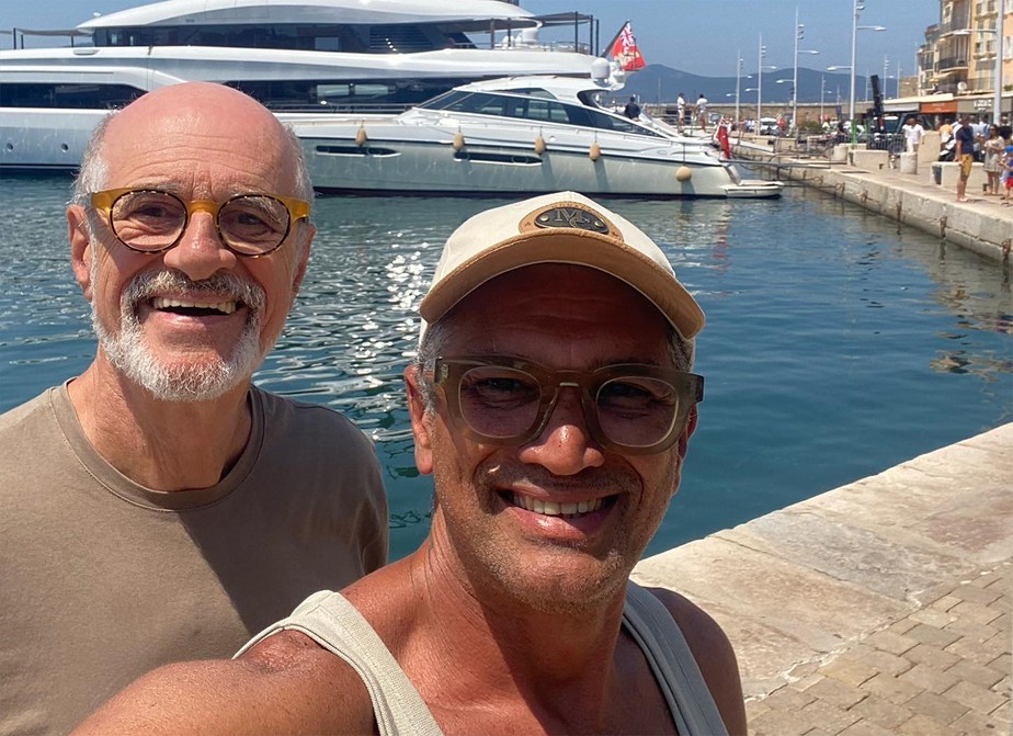 Marcos Caruso e o namorado, Marcos Paiva