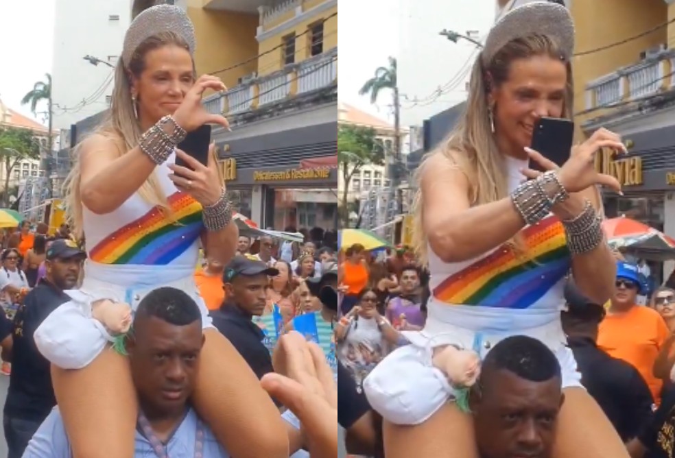 Vídeo de Carla Perez em bloco de Salvador repercutiu nas redes sociais — Foto: Reprodução / Instagram