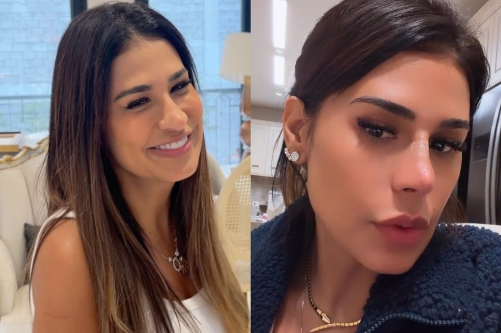Antes e depois de Simone Mendes — Foto: Reprodução/Instagram