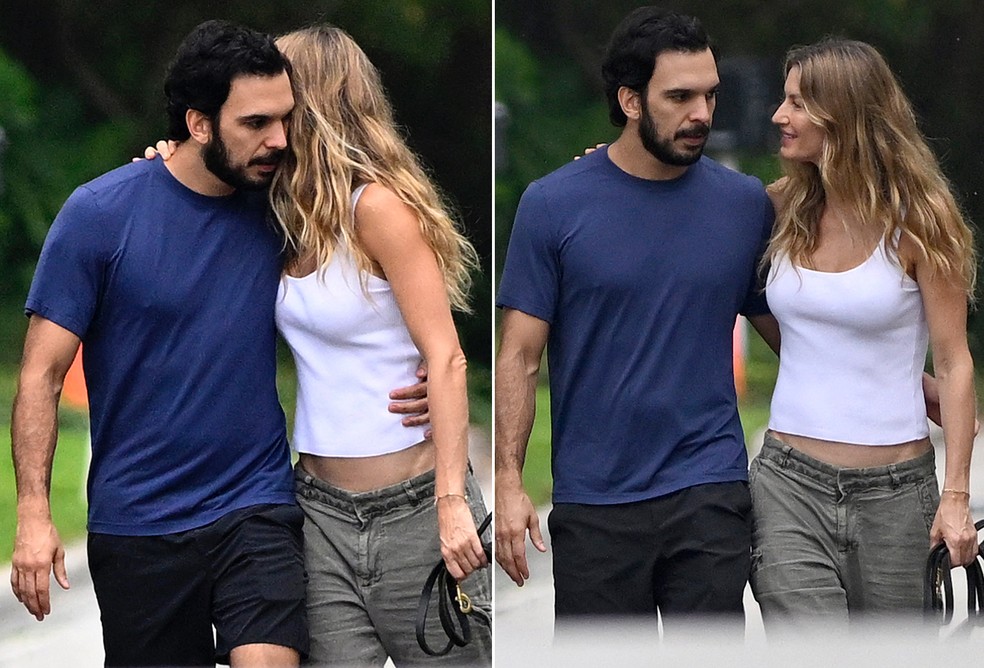 Gisele Bündchen e o namorado, Joaquim Valente — Foto: Grosby Group