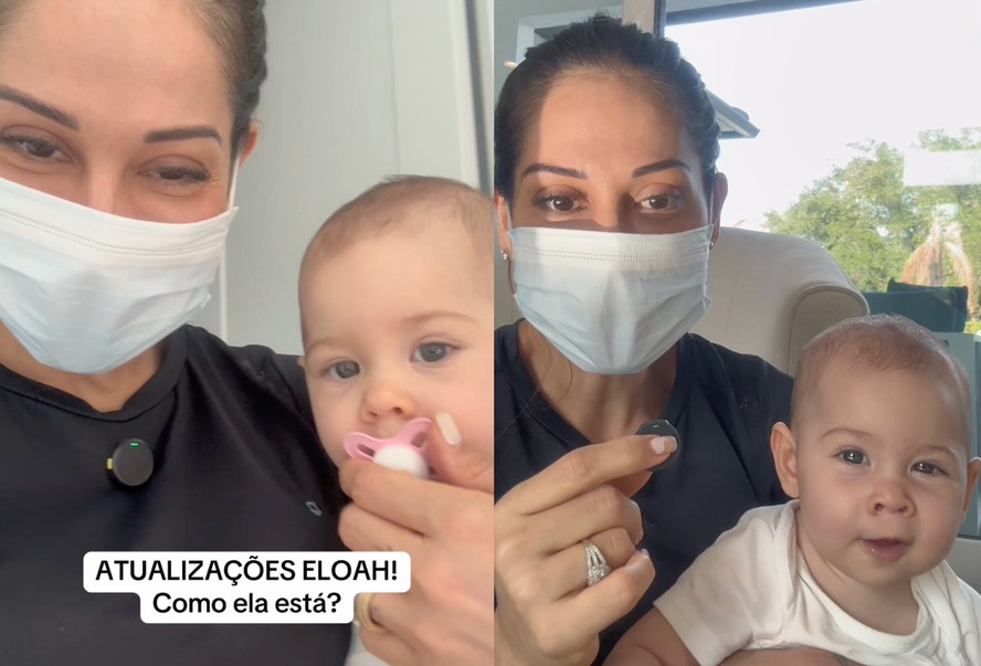 Maíra Cardi atualiza estado de saúde da filha após bronquiolite: 'Ela está bem melhor'