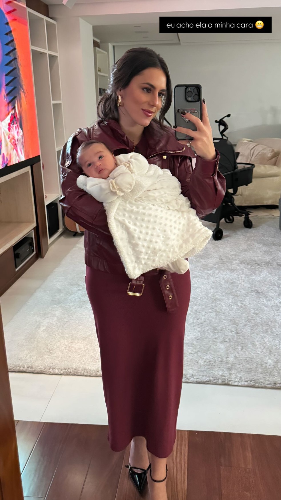 Irmã de Bruna Biancardi celebra primeiro mesversário da sobrinha Mel e afirma: 'Minha cara' — Foto: Reprodução/Instagram