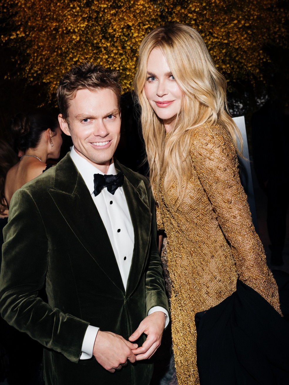 Nicole Kidman com o anfitrião da festa pós-Oscar 2026 — Foto: Reprodução/@germanlarkin