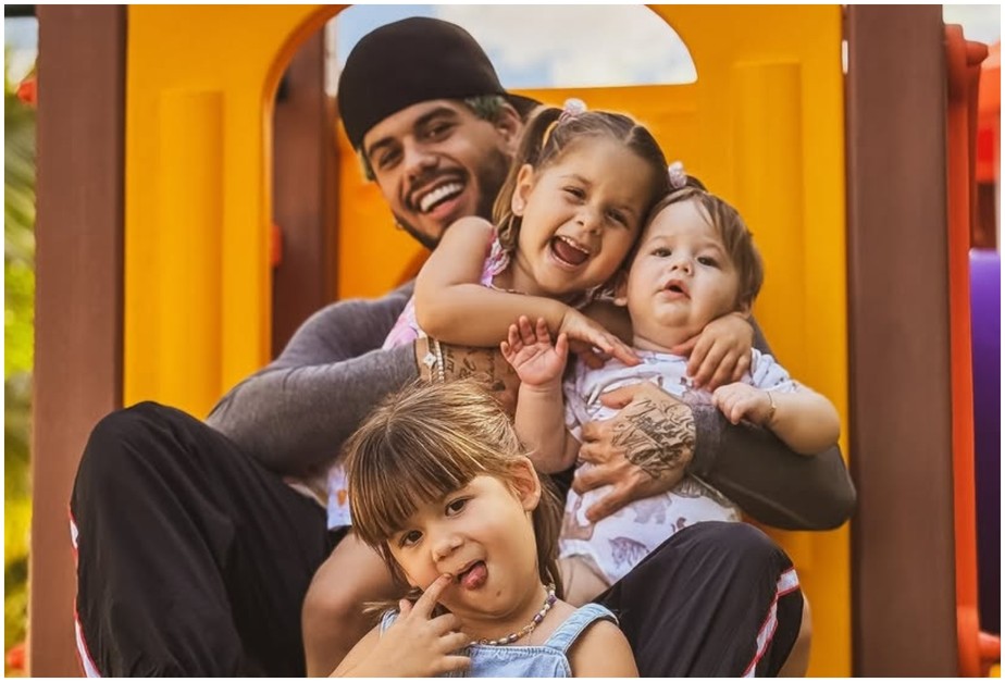Zé Felipe celebra que ficará tempo com os filhos após rumores de disputa por guarda
