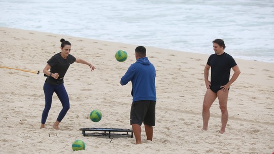 Murilo Rosa e Fernanda Tavares treinam juntos no Rio
