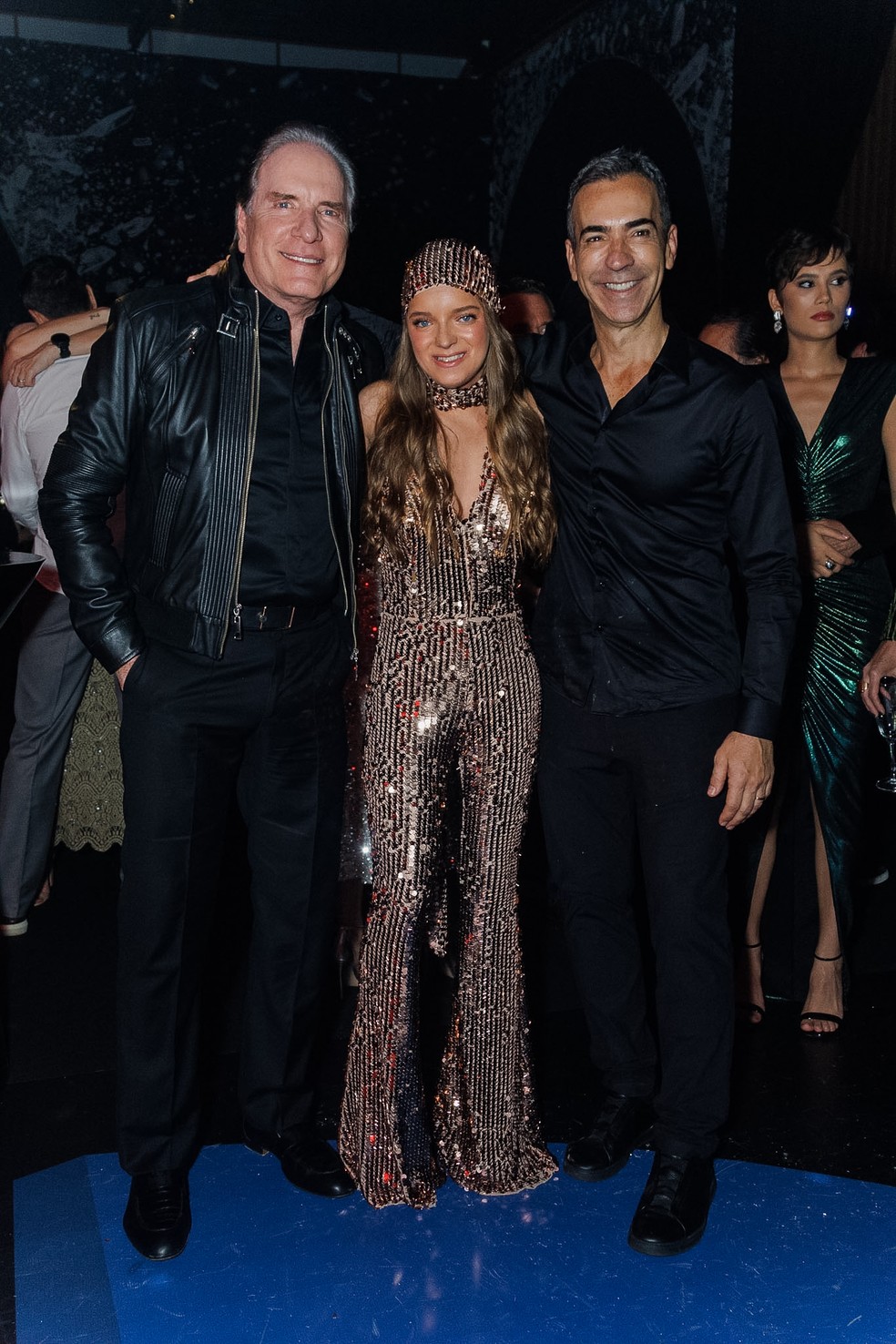 Roberto Justus, Rafaella Justus e César Tralli — Foto: Clayton Felizardo | Brazil News