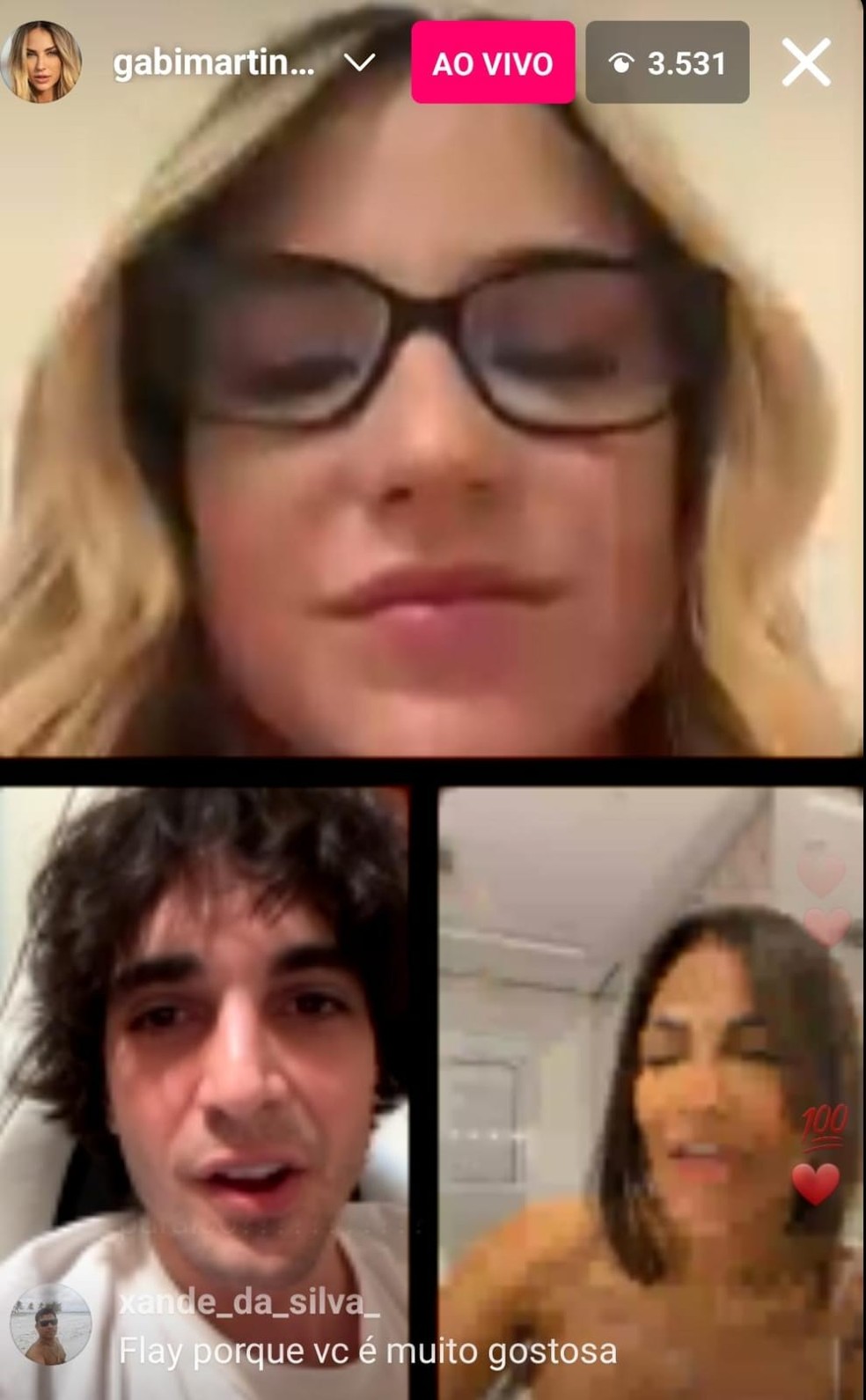 Gabi Martins, Fiuk e Flay — Foto: Reprodução do Instagram