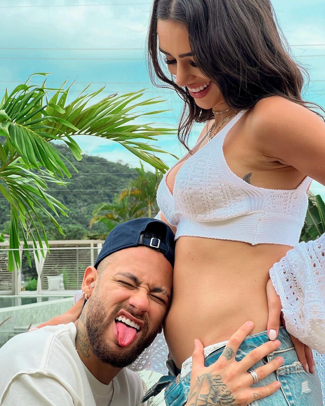 Bruna Biancardi e Neymar anunciaram gravidez — Foto:  Reprodução/Instagram