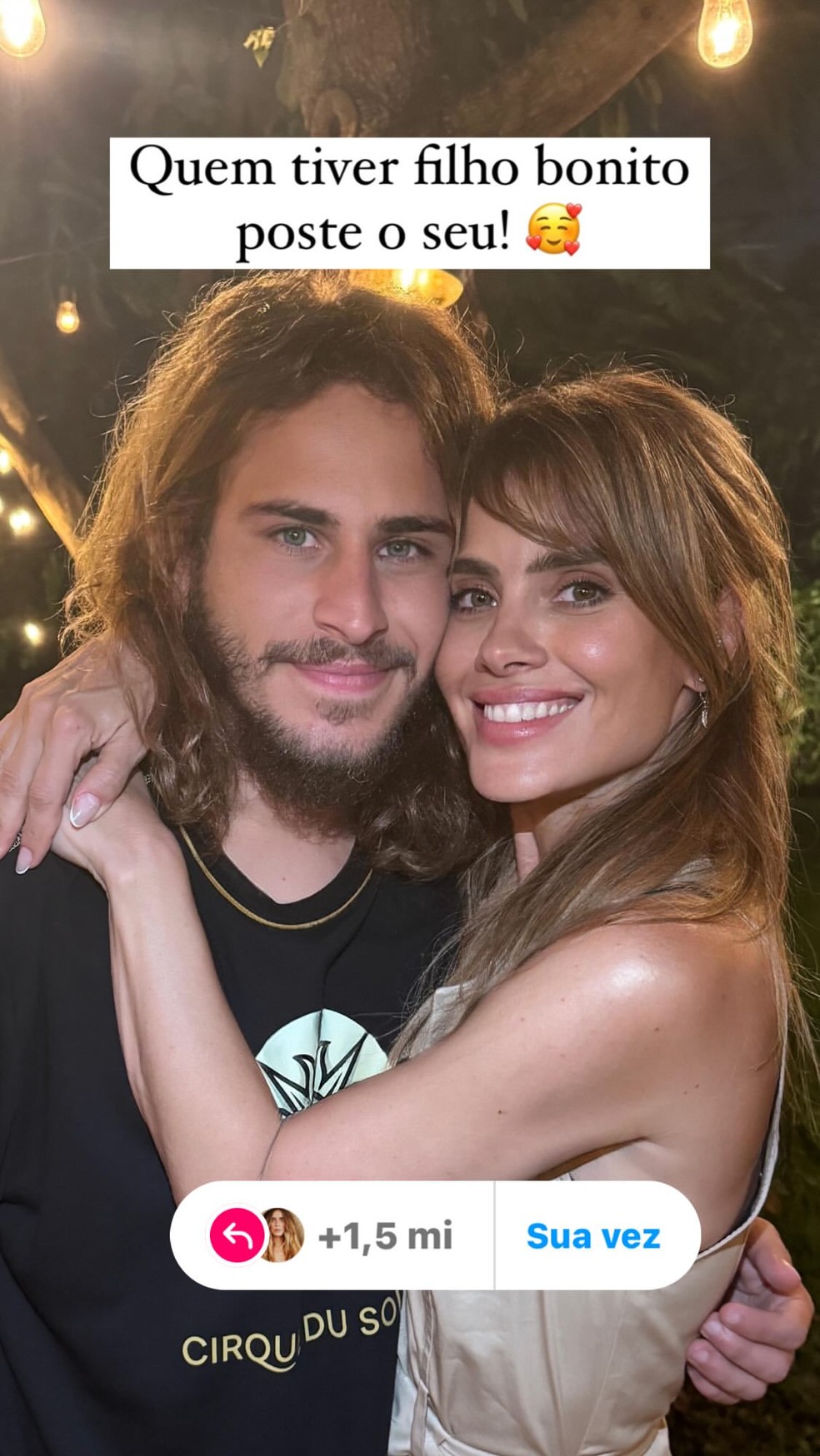 Carolina Dieckmann e o filho, Davi — Foto: Reprodução/Instagram