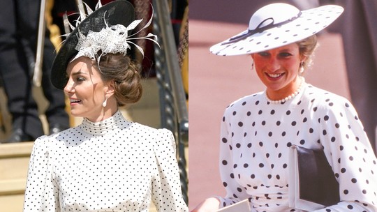 Kate Middleton usa vestido semelhante ao usado por princesa Diana há 30 anos 