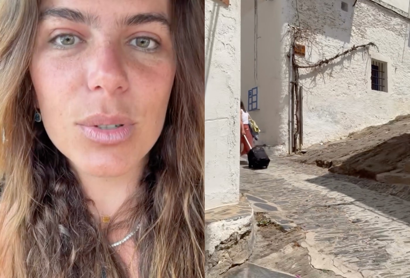 Mariana Goldfarb carrega malas em ladeira enquanto herdeiros políticos Brasil viajam de jatinho