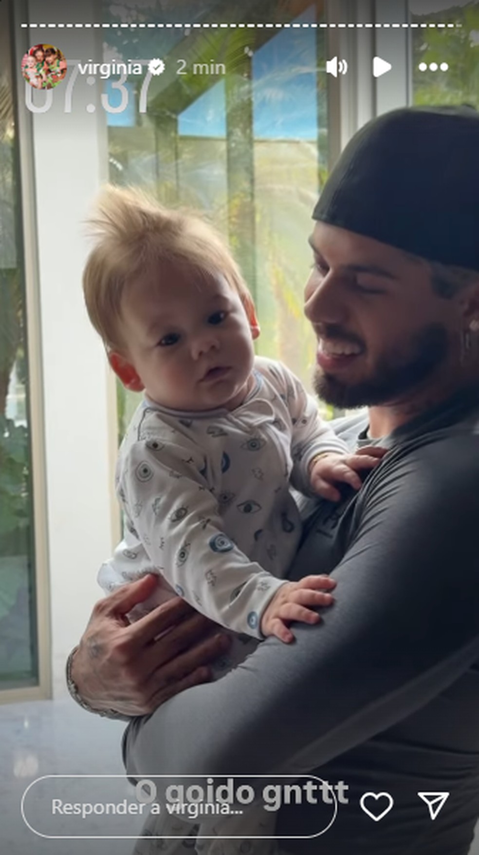 Zé Felipe com o filho, José Leonardo — Foto: Reprodução/Instagram