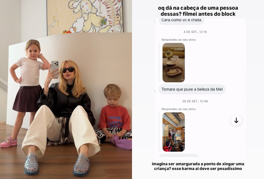 Isa Scherer expõe seguidora que atacou o filho Bento, de 4 anos: 'Xingar uma criança'