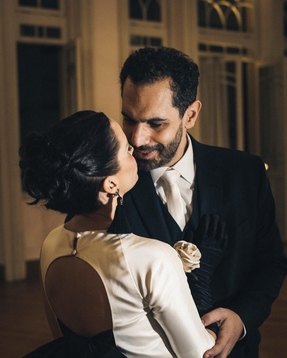 Casamento de Débora Falabella e Fernando Fraiha — Foto: Reprodução/@decocury e @guigalembeck
